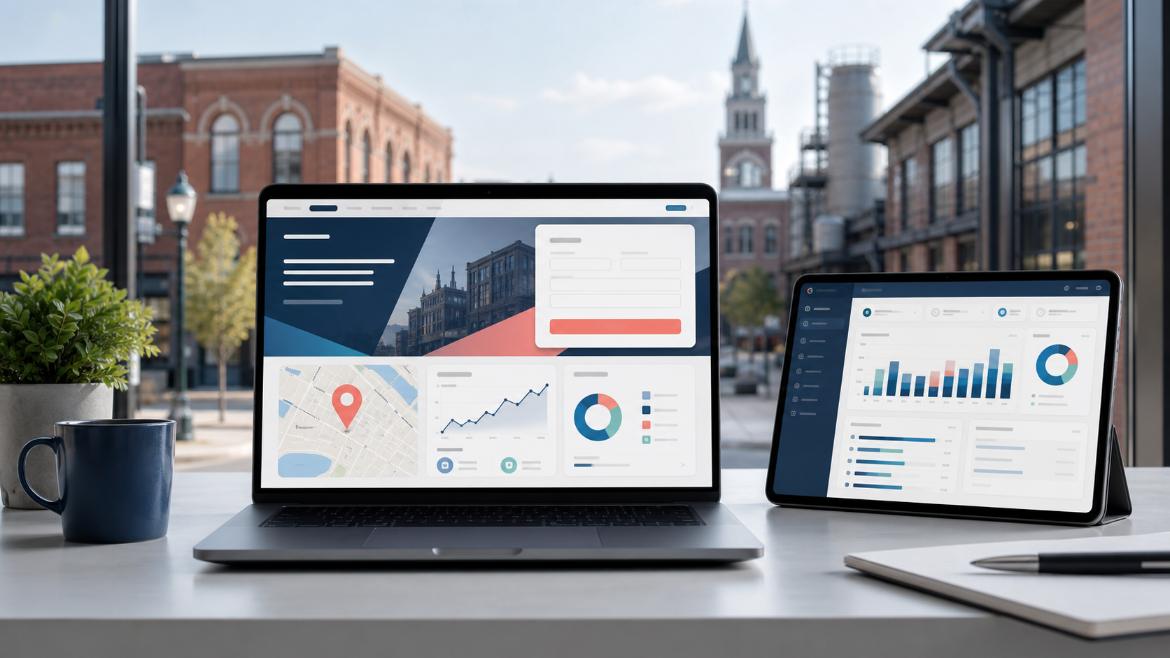Web design York PA and local SEO dashboard for a local business website